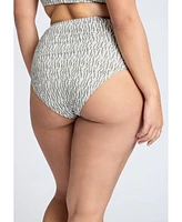 Eloquii Plus Women's High Waisted Crochet Bikini Bottom