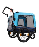 Outdoor Heavy Duty Foldable Utility Pet Stroller Dog Carriers Bicycle Trailer