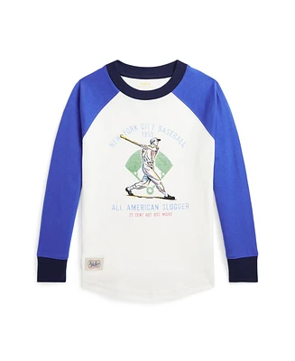 Polo Ralph Lauren Toddler and Little Boys Baseball-Print Jersey T-Shirt