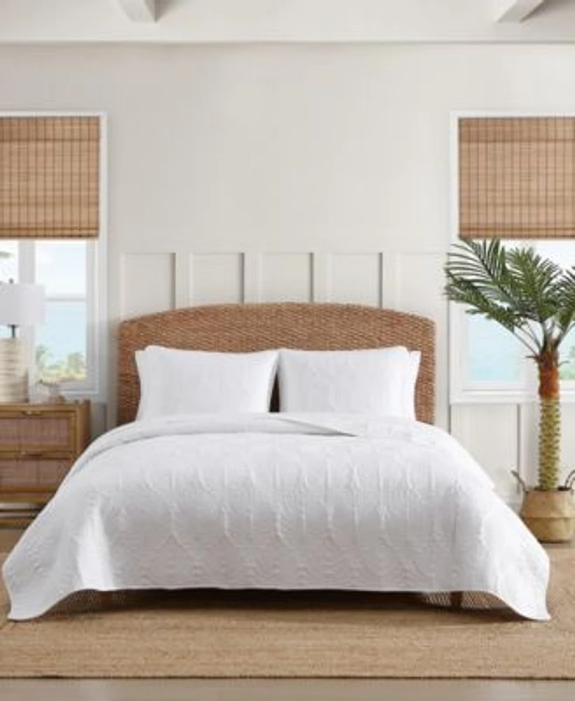 Tommy Bahama Line Palm Cotton Reversible Quilt Set