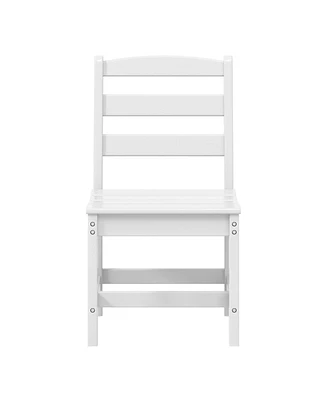 Outdoor Hdpe Patio Classic Armless Dining Side Chair
