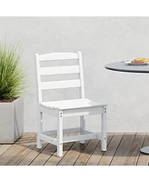 Outdoor Hdpe Patio Classic Armless Dining Side Chair