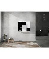 12" Bathroom Side Cabinet,3-Soft Close Doors,Float Mounting Design,123(Kd-Packing)