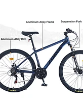 27.5 Inch Wheels 21 Speed Mountain Bike, for Men Women Boys and Girls, Front Suspension,Aluminum Alloy Frame