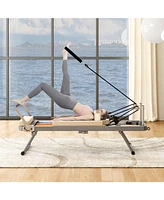 Pilates core bed, foldable home high quality, yoga studio with the same commercial fitness equipment, beige