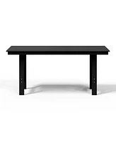 Outdoor Modern Hdpe 66" Wide Rectangle Patio Dining Table for 6