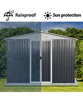 Apex Roof Garden Shed (10'x8') with Lockable Door, Windows, and Aluminum Frame