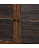 63" Kitchen Hutch Cabinet with Storage