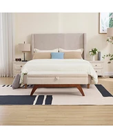 Teddy wool fabric, solid wood feet for solid weighing