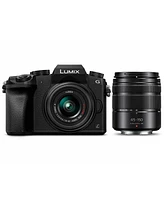 Panasonic Lumix Dmc-G7 Mirrorless Camera with Lumix G Vario 14-42mm and 45-150mm Lenses Lens, Black