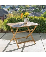 Acacia Folding Dining Table for Outdoor Entertaining