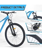 29 Inch Wheels Single Speed Mountain Bike, for Men Women Boys and Girls, Front Suspension, Steel Frame