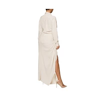 Jluxlabel Women's Noelia Linen Slit Skirt