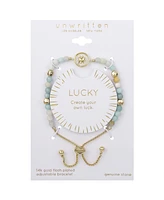 Unwritten Amazonite Stone Clover Bolo Bracelet