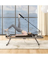 Pilates core bed, foldable home high quality, yoga studio same commercial fitness equipment, black