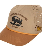 Generic Men's Yellowstone National Park 5-Panel Brown and Tan Unstructured Hat