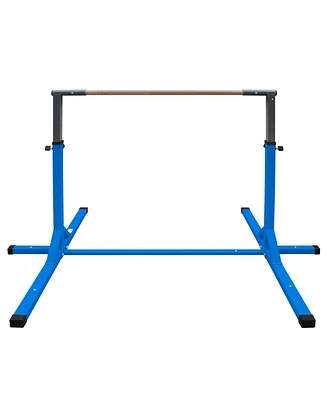 Gymnastics Bar for Kids, Adjustable Height Gym Bar, Junior Training Kip Bar for Home, Built for kids 3+ Years Blue