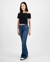 Celebrity Pink Juniors' Flap-Pocket Flare Jeans