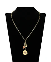 Unwritten Cubic Zirconia Rose Quartz Stone Heart Charm Y-Necklace