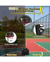 4.25-10 Feet Portable Adjustable Basketball Goal Hoop System