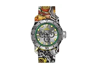 Invicta Men's 47854 Pro Diver Quartz Chronograph Black, Silver, Green Dial Watch