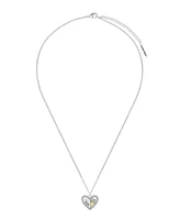 Unwritten Cubic Zirconia Crystal Faith Heart Pendant Necklace