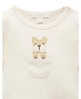 Purebaby Baby Boy Bodysuit, Leggings and Bib 3 Piece Gift Set
