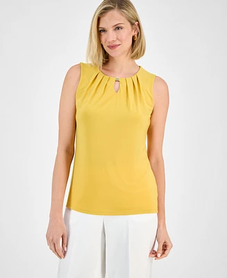 Kasper Women's Hardware-Embellished Keyhole Top, Regular & Petite