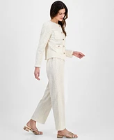 Anne Klein Women's Cotton Eyelet Button-Front Jacket