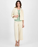 Anne Klein Women's Notched Collar Drapey Cropped Jacket