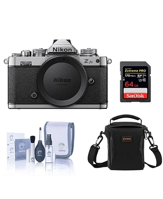 Nikon Z fc Dx-Format Mirrorless Camera Bundle with 64GB Sd Card, Shoulder Bag, Cleaning Kit