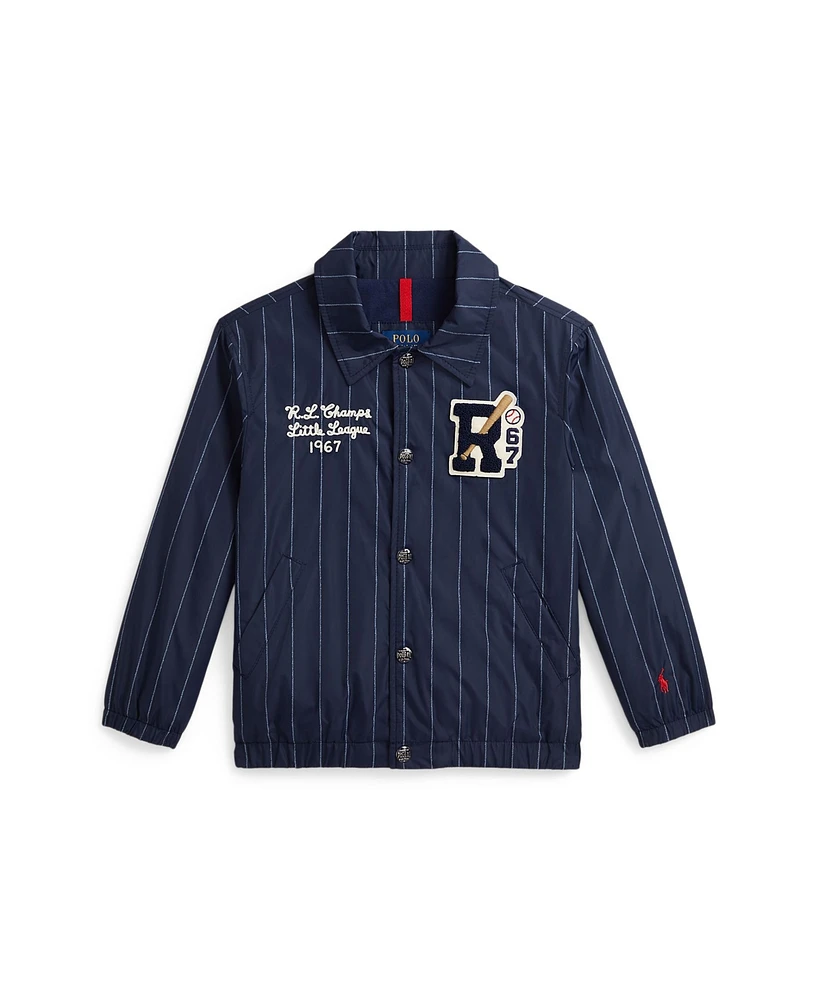 Polo Ralph Lauren Toddler and Little Boys Striped Letterman Coach's Jacket