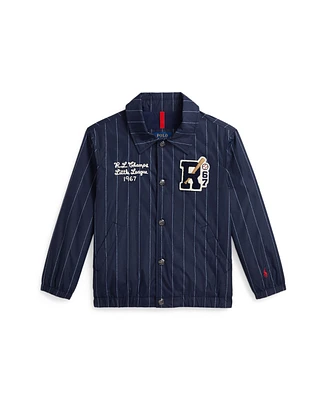 Polo Ralph Lauren Toddler and Little Boys Striped Letterman Coach's Jacket