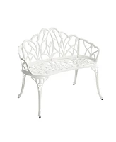 Cast aluminium bench