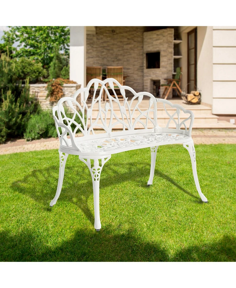 Cast aluminium bench