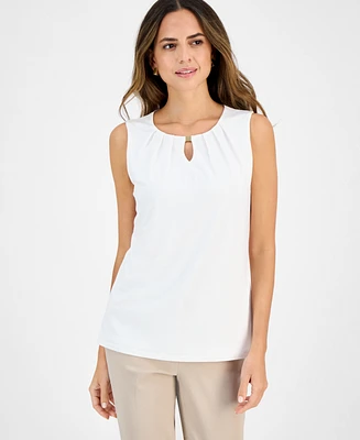 Kasper Women's Hardware-Detail Keyhole Top, Regular & Petite