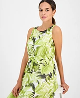Kasper Women's Printed Sleeveless Midi Dress, Regular & Petite