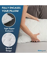 Waterguard Quilted Waterproof and Hypoallergenic Pillow Covers - Queen Size - 2 Pack