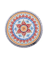 Vivid Boho Mosaic Side Table: Unique Ceramic Tile Top, Durable Metal Frame