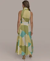 Donna Karan New York Women's Printed Sleeveless Shirtdress