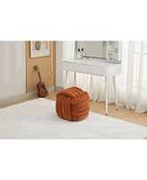 Ottoman Vanity Stool: Knotted Chenille Fabric, Modern, Stylish