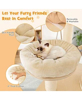 Multi-Level Cat Tree with 3-Story Condo Cozy & Fun Climbing Tower for Cats