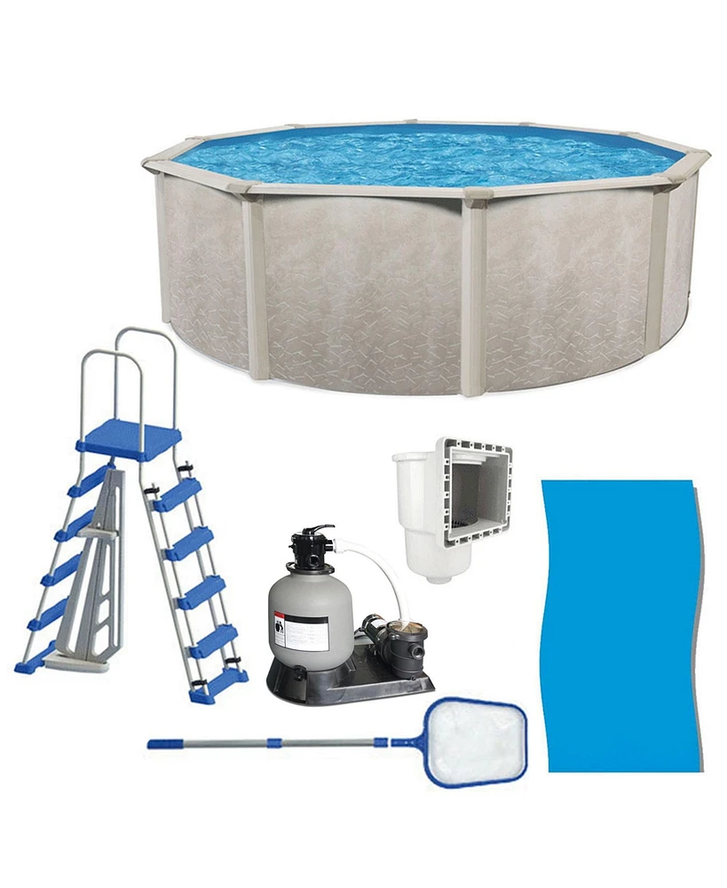 Aquarian Phoenix 24' x 52" Above Ground Swimming Pool with Pump and Ladder