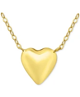 Giani Bernini Heart Pendant Necklace, 16" + 2" extender Sterling Silver or 18k Gold Over Silver, Exclusively at Macy's