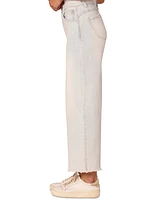 Democracy Women's "Ab" Solution Skyrise Frayed-Hem Wide-Leg Boyfriend Jeans