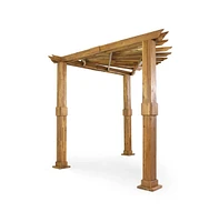 Rustic Acacia Wood Pergola: Transform Your Outdoor Oasis