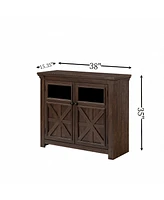 Espresso Coffee Bar & Storage Cabinet with Barn Door