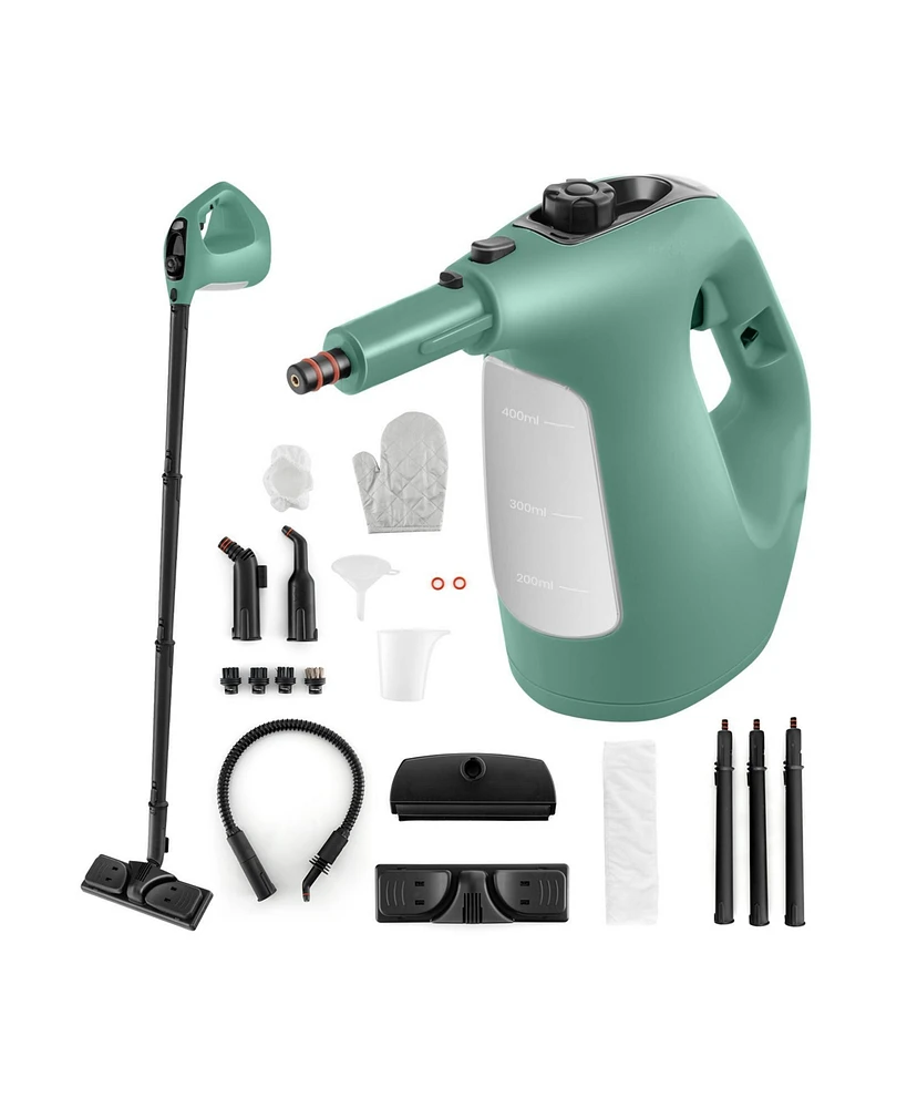 1400W Handheld Steam Cleaner with 14-Piece Accessory Kit and Child Lock