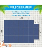 Pool Safety Cover: 16x32ft Rectangle Inground, Triple-Stitched Mesh