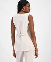 Bar Iii Women's Striped Square-Neck Vest, Exclusively at Macy's